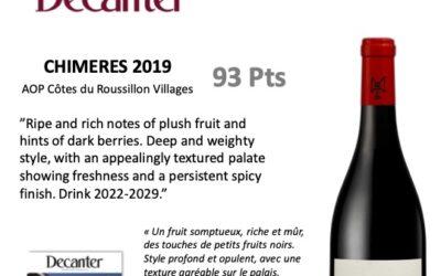 DECANTER Chimères 2019 93 pts February 2022